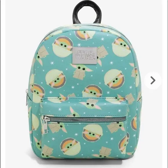 Star Wars The Mandalorian Chibi Child Mini Backpack NWT - Picture 1 of 4